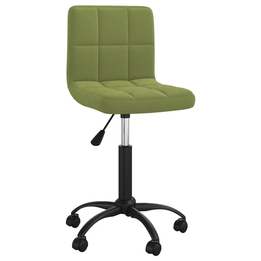 Chaise pivotante de salle à manger Vert clair Velours