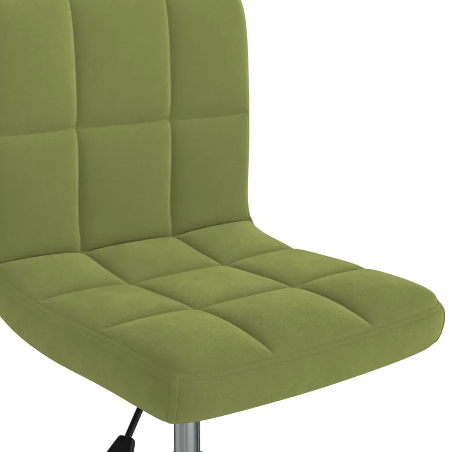 Chaise pivotante de salle à manger Vert clair Velours - 4