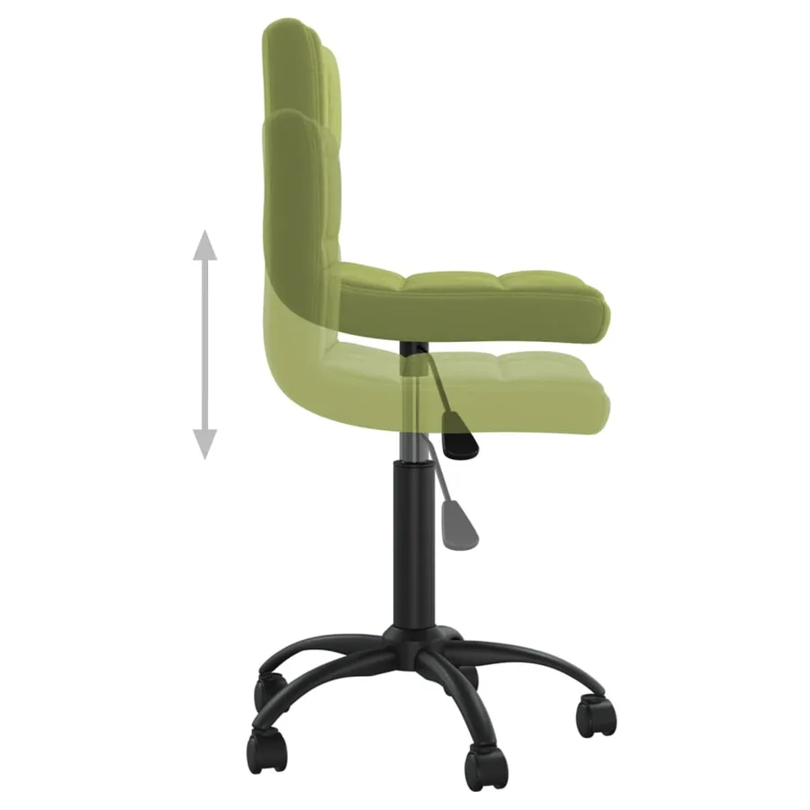 Chaise pivotante de salle à manger Vert clair Velours - 6