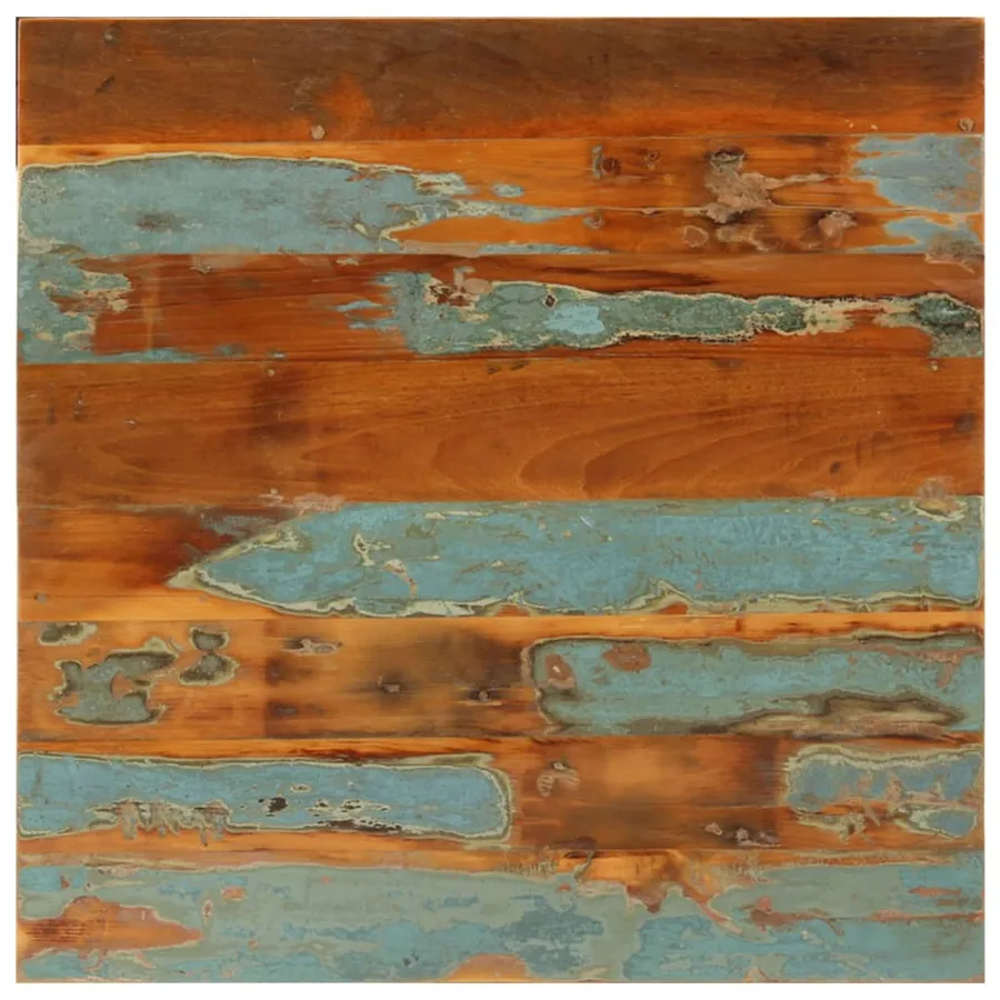Table basse 68x68x35 cm Bois de récupération massif - 5