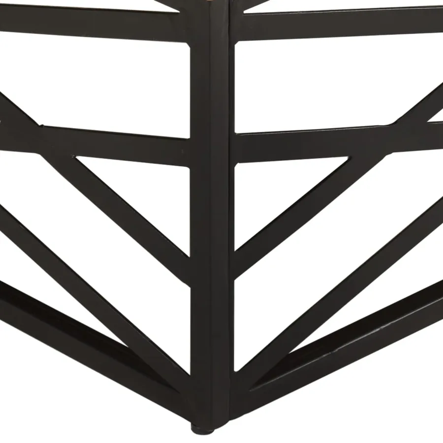 Table basse 68x68x35 cm Bois de récupération massif - 6