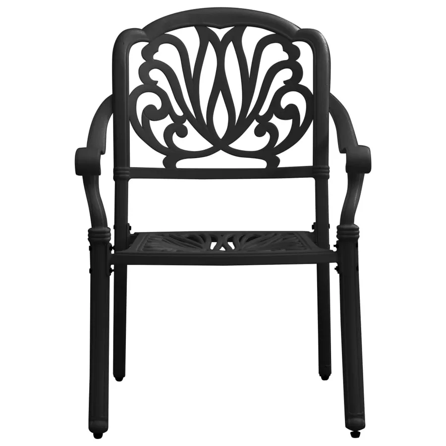Ensemble de bistro 3 pcs Aluminium coulé Noir - 5