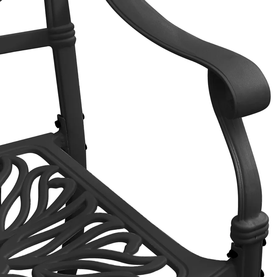 Ensemble de bistro 3 pcs Aluminium coulé Noir - 7