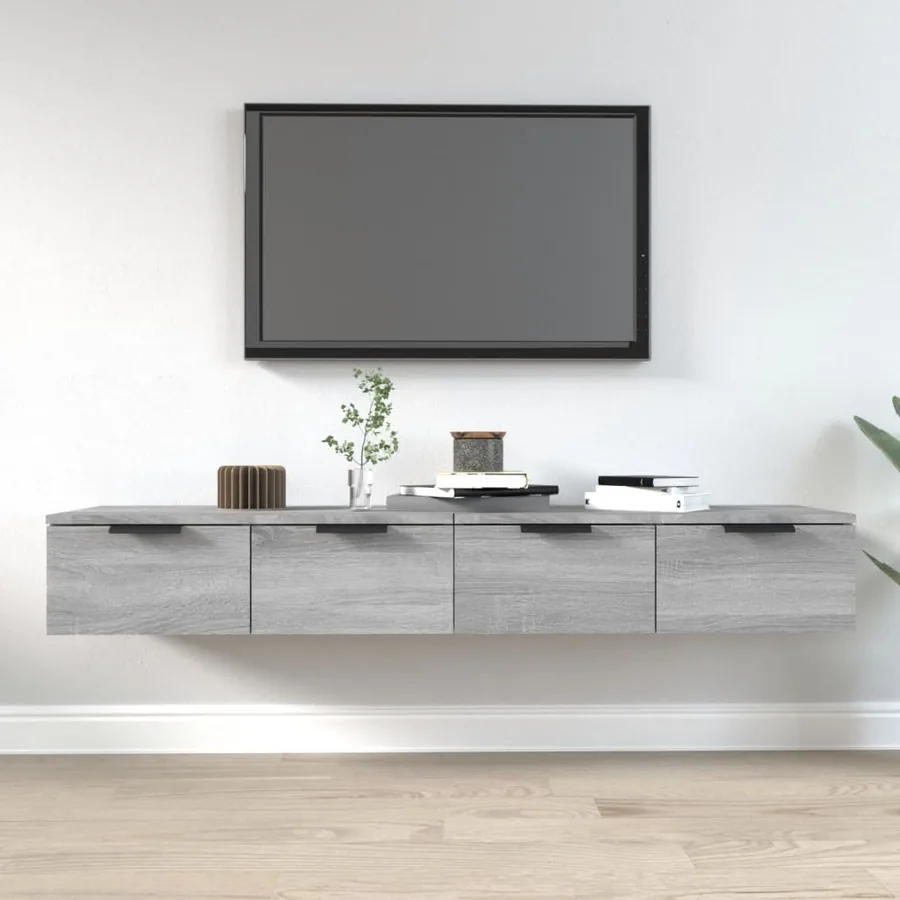 Armoires murales 2 pcs Sonoma gris 68x30x20cm Bois d'ingénierie
