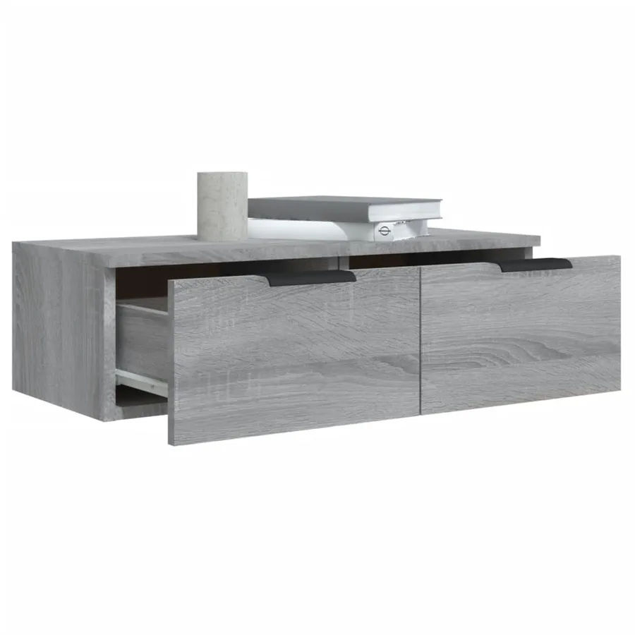 Armoires murales 2 pcs Sonoma gris 68x30x20cm Bois d'ingénierie - 5