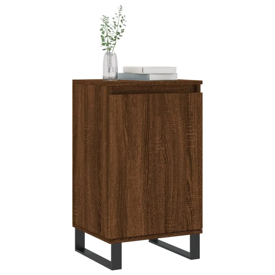 Buffets 2 pcs chêne marron 40x35x70 cm bois d'ingénierie - 3
