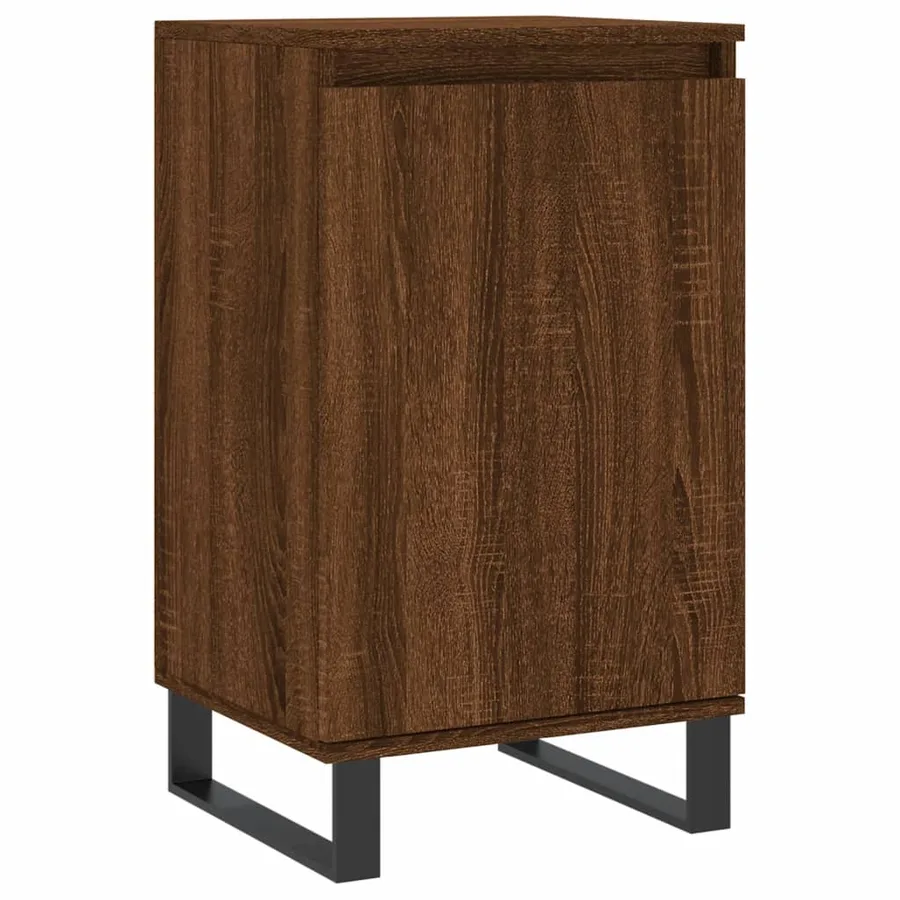 Buffets 2 pcs chêne marron 40x35x70 cm bois d'ingénierie - 5