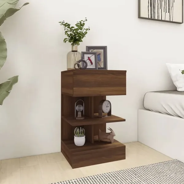 Table de chevet Chêne marron 40x35x65 cm Bois d'ingénierie