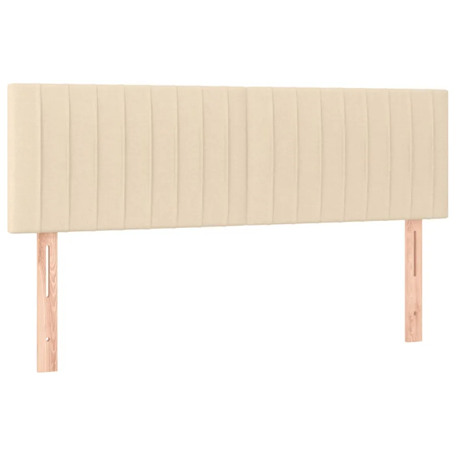 Sommier à lattes de lit avec matelas Crème 140x200 cm Tissu - 6