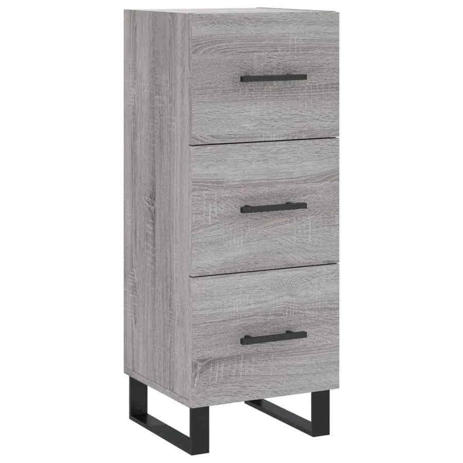 Buffet Sonoma gris 34,5x34x90 cm Bois d'ingénierie - 2