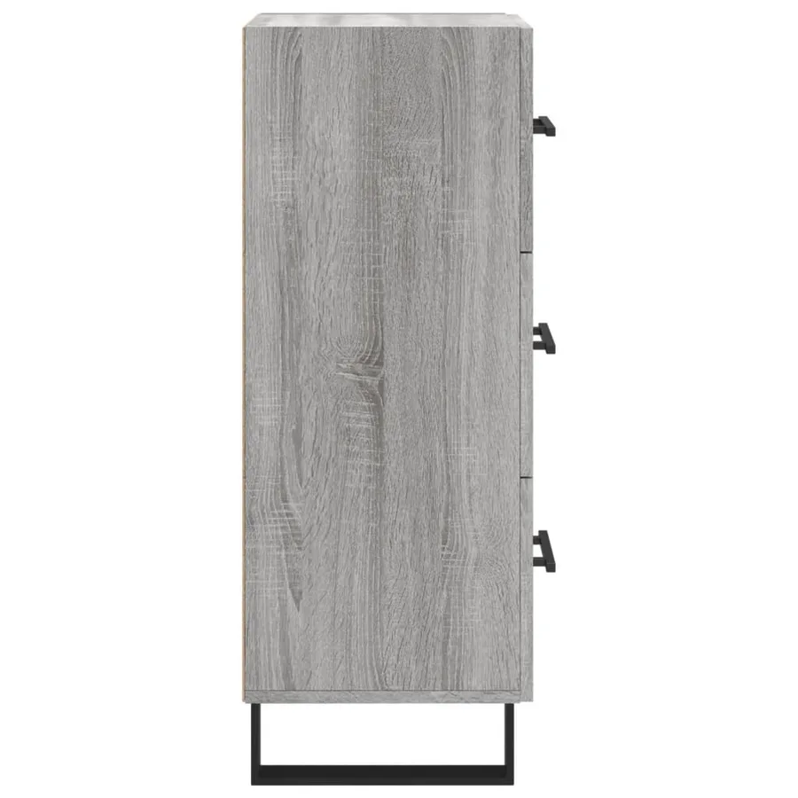 Buffet Sonoma gris 34,5x34x90 cm Bois d'ingénierie - 7
