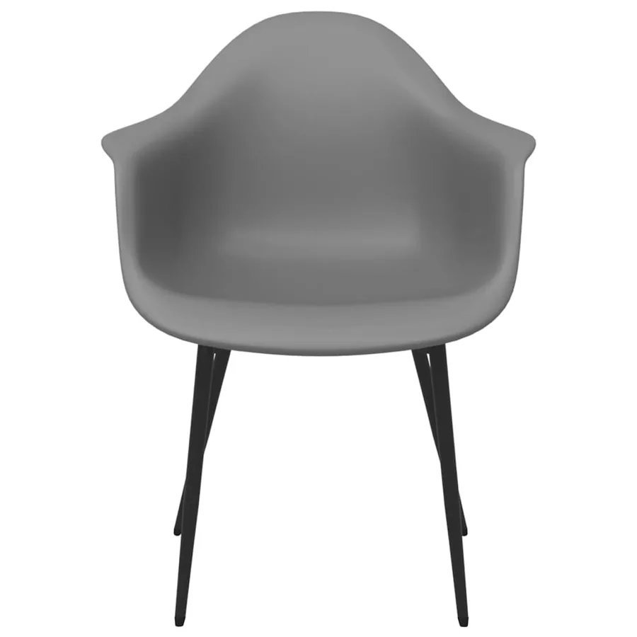 Chaises à manger lot de 2 gris PP - 4