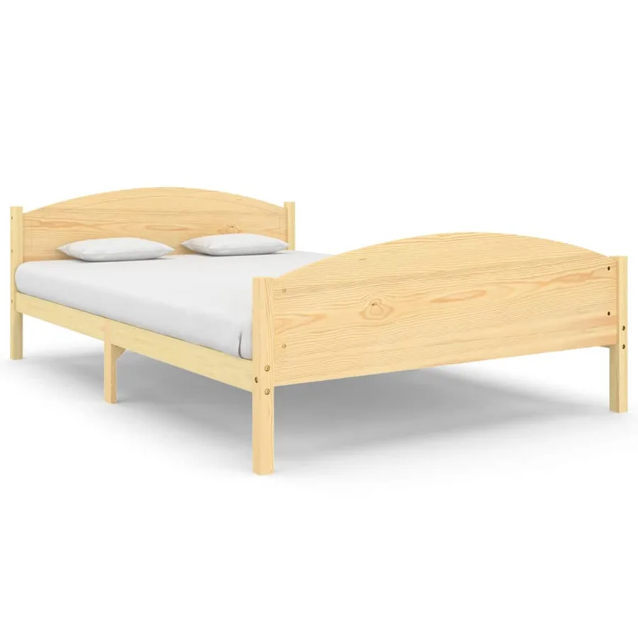 Cadre de lit sans matelas bois massif de pin 160x200 cm - 2