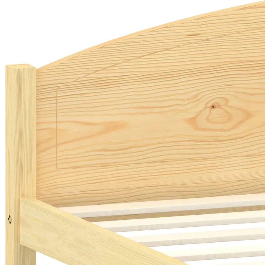 Cadre de lit sans matelas bois massif de pin 160x200 cm - 6