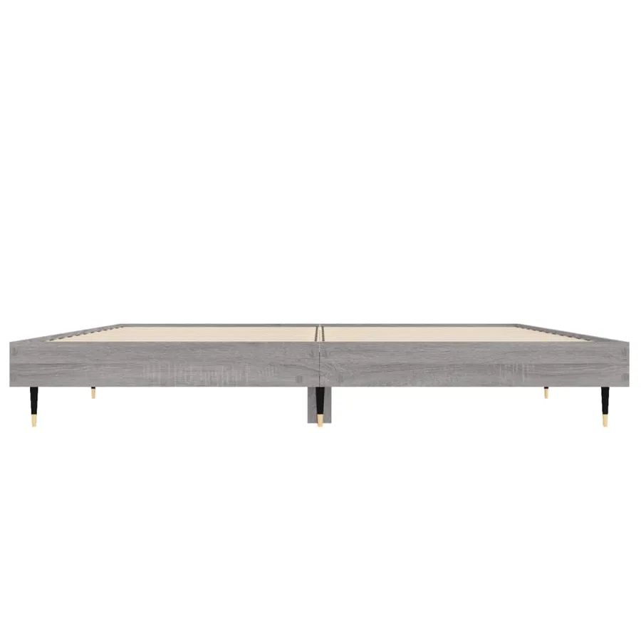 Cadre de lit sans matelas sonoma gris 135x190 cm - 6