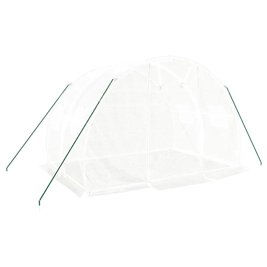 Serre avec cadre en acier blanc 6 m² 3x2x2 m - 3