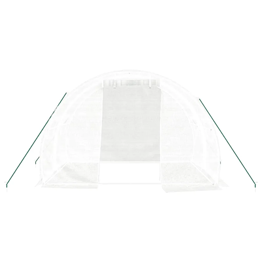Serre avec cadre en acier blanc 6 m² 3x2x2 m - 4
