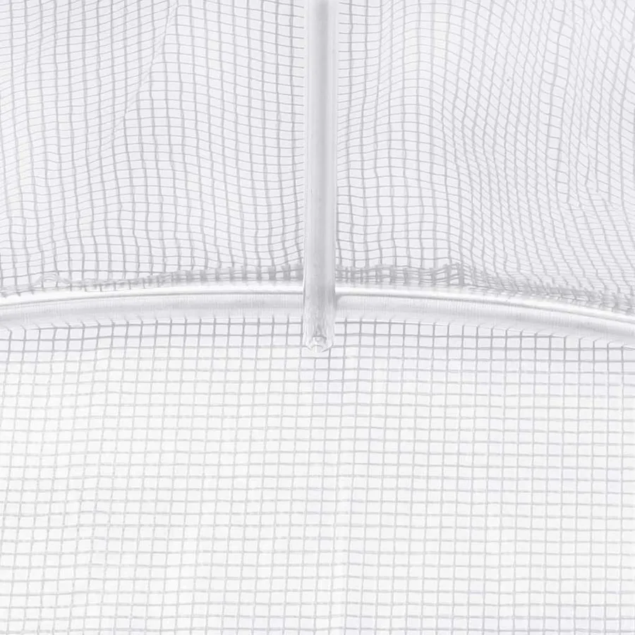 Serre avec cadre en acier blanc 6 m² 3x2x2 m - 9