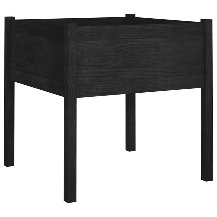 Jardinières 2 pcs Noir 70x70x70 cm Bois de pin massif - 4
