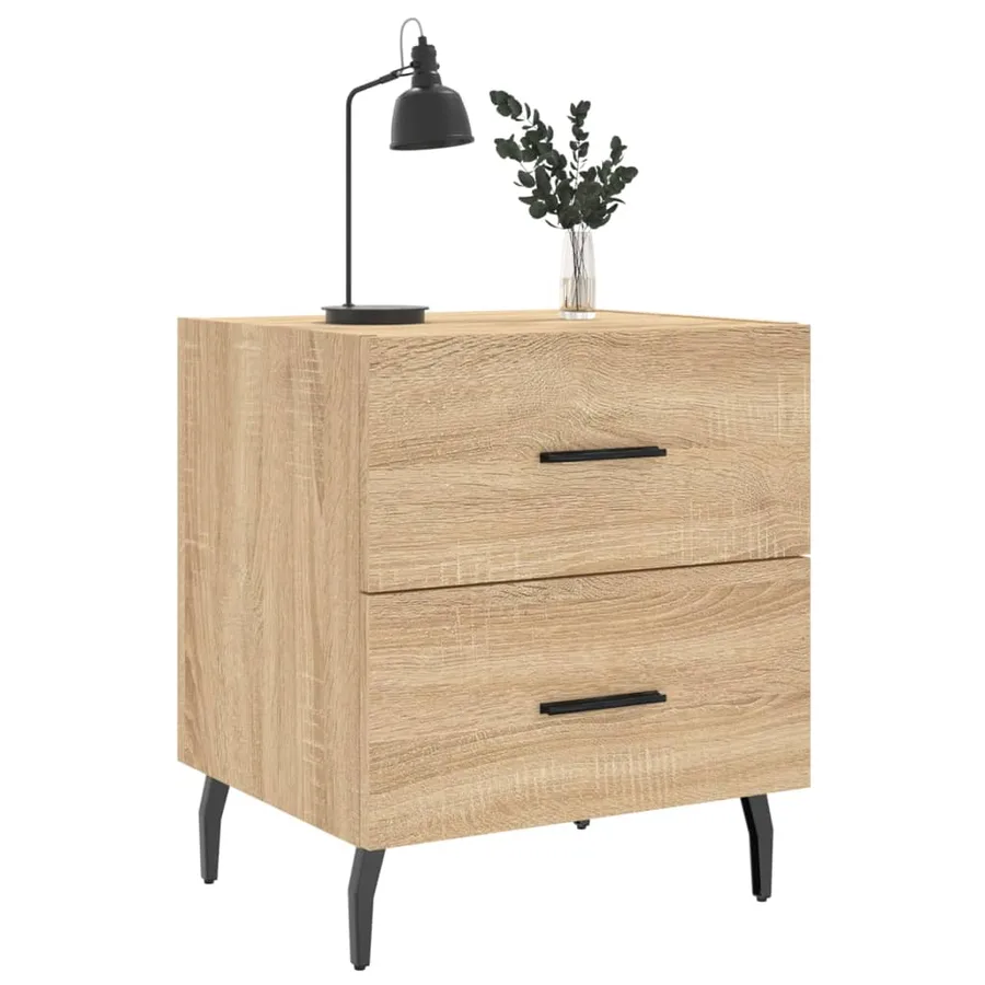 Tables de chevet 2 pcs chêne sonoma 40x35x47,5 cm - 3