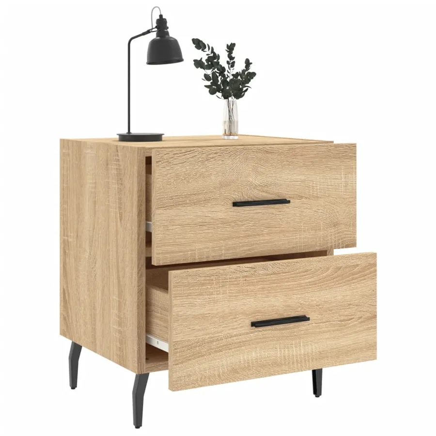 Tables de chevet 2 pcs chêne sonoma 40x35x47,5 cm - 4