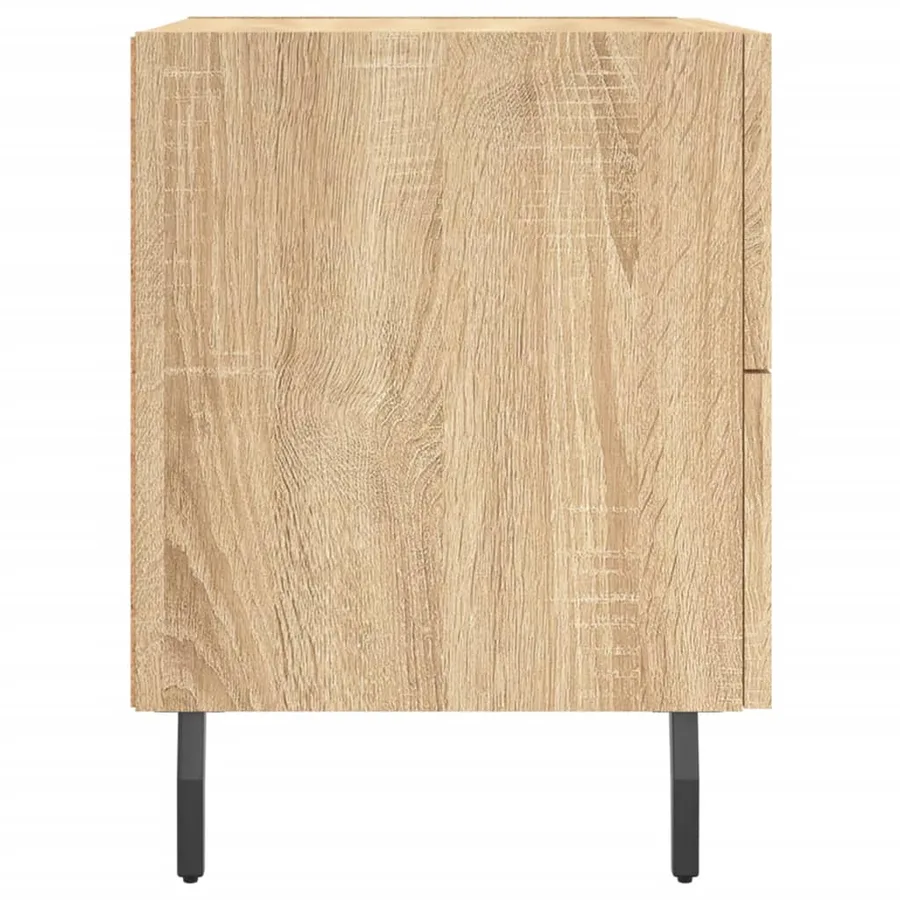 Tables de chevet 2 pcs chêne sonoma 40x35x47,5 cm - 7
