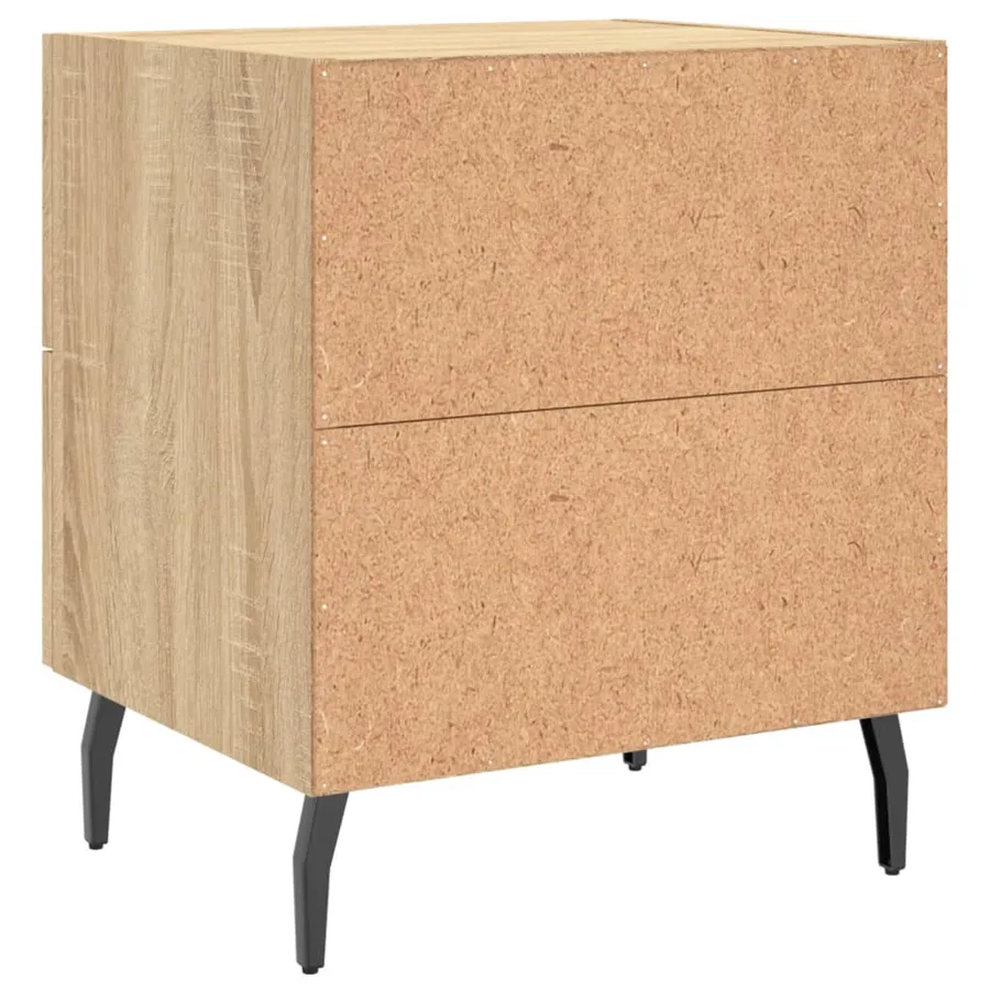 Tables de chevet 2 pcs chêne sonoma 40x35x47,5 cm - 9