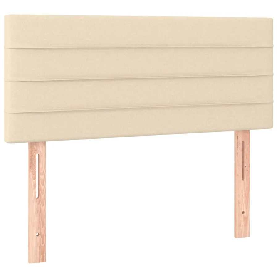 Sommier à lattes de lit avec matelas Crème 90x200 cm Tissu - 6