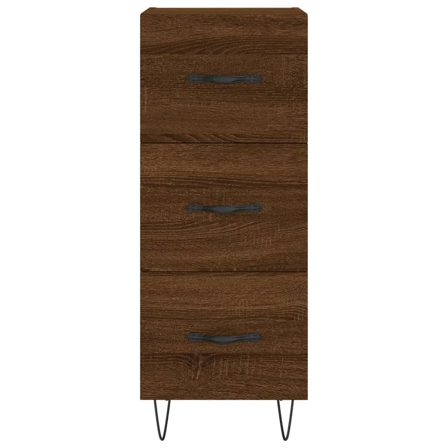 Buffet Chêne marron 34,5x34x90 cm Bois d'ingénierie - 6