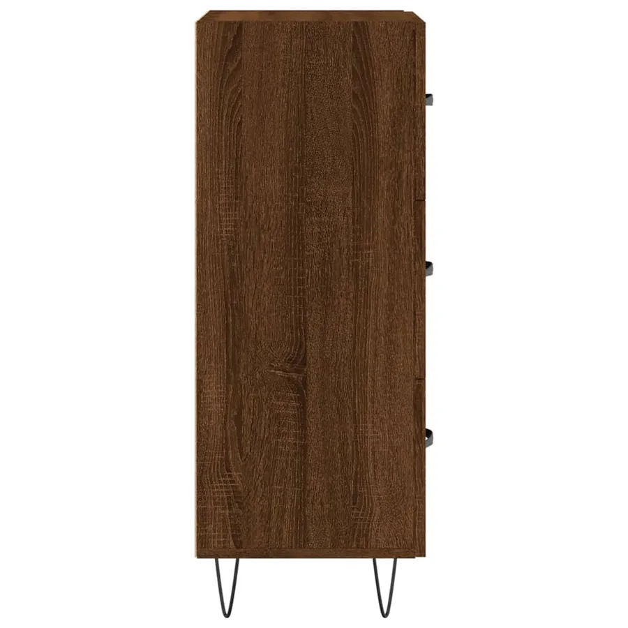 Buffet Chêne marron 34,5x34x90 cm Bois d'ingénierie - 7