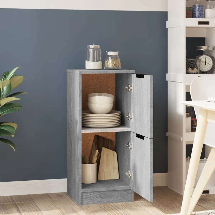 Buffet Sonoma gris 30x30x70 cm Bois d'ingénierie - 3