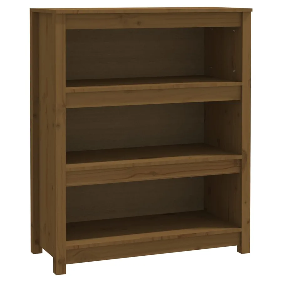 Bibliothèque Marron miel 80x35x97 cm Bois de pin massif - 2
