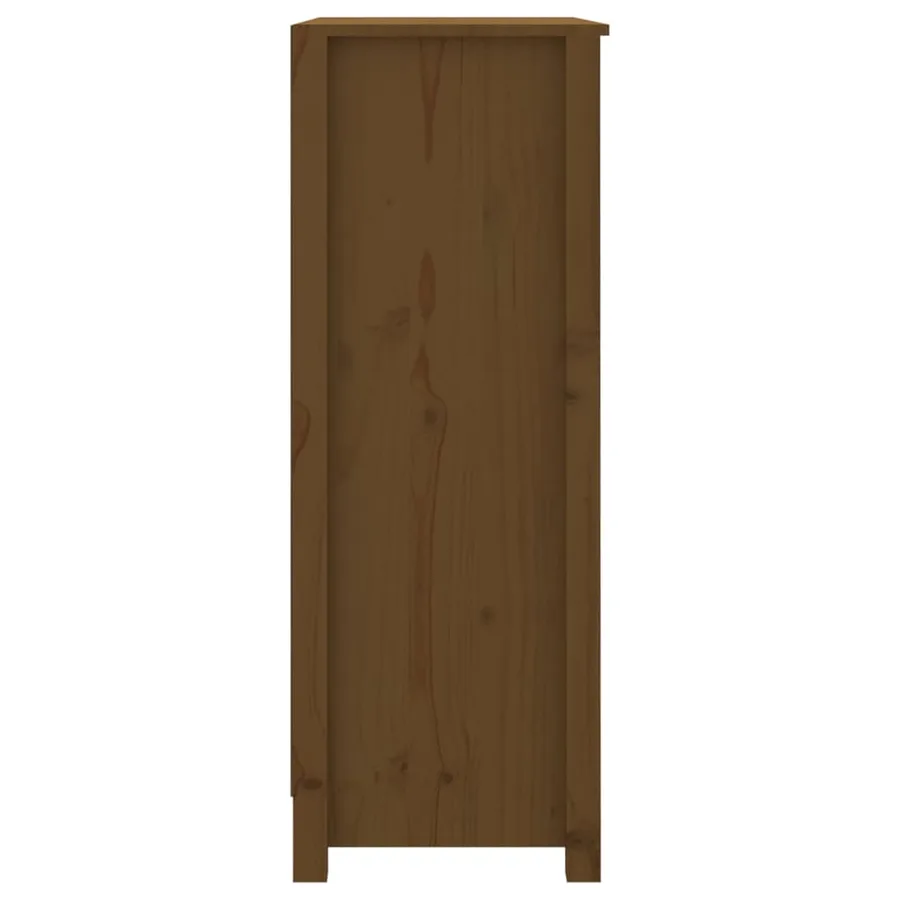 Bibliothèque Marron miel 80x35x97 cm Bois de pin massif - 6