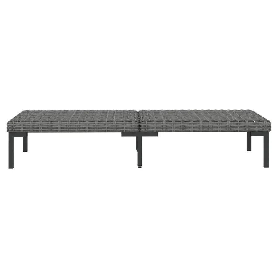 Salon de jardin 8 pcs avec coussins Résine tressée Gris foncé - 8