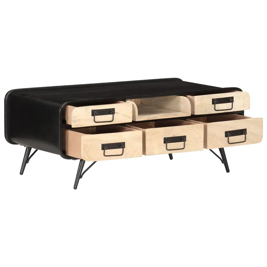 Table basse 100x50x40 cm Bois de manguier massif - 2