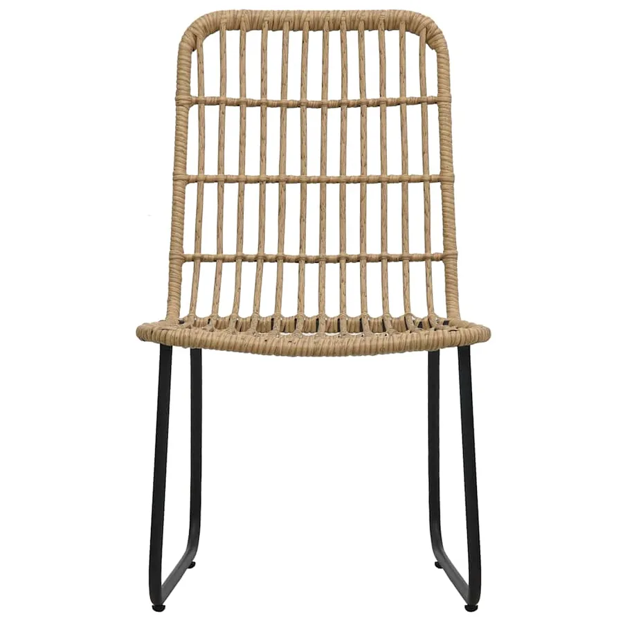 Ensemble à manger d'extérieur 9 pcs résine tressée et verre - 8