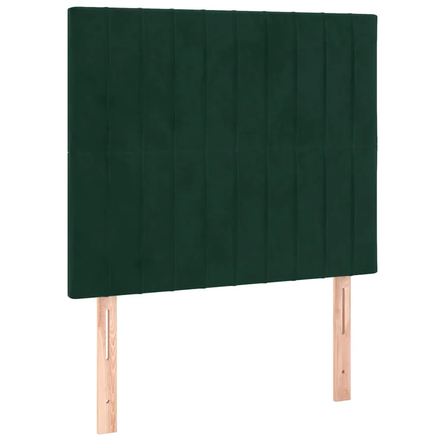 Cadre de lit sans matelas vert foncé 120x200 cm velours - 7