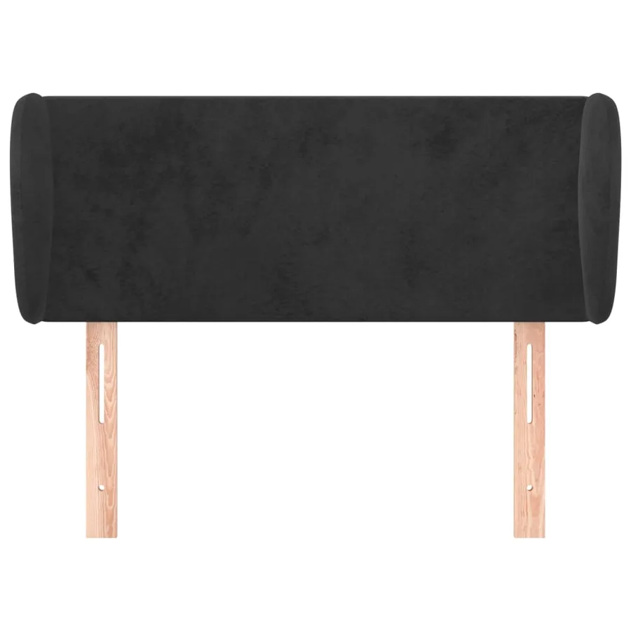 Tête de lit avec oreilles Noir 83x23x78/88 cm Velours - 3