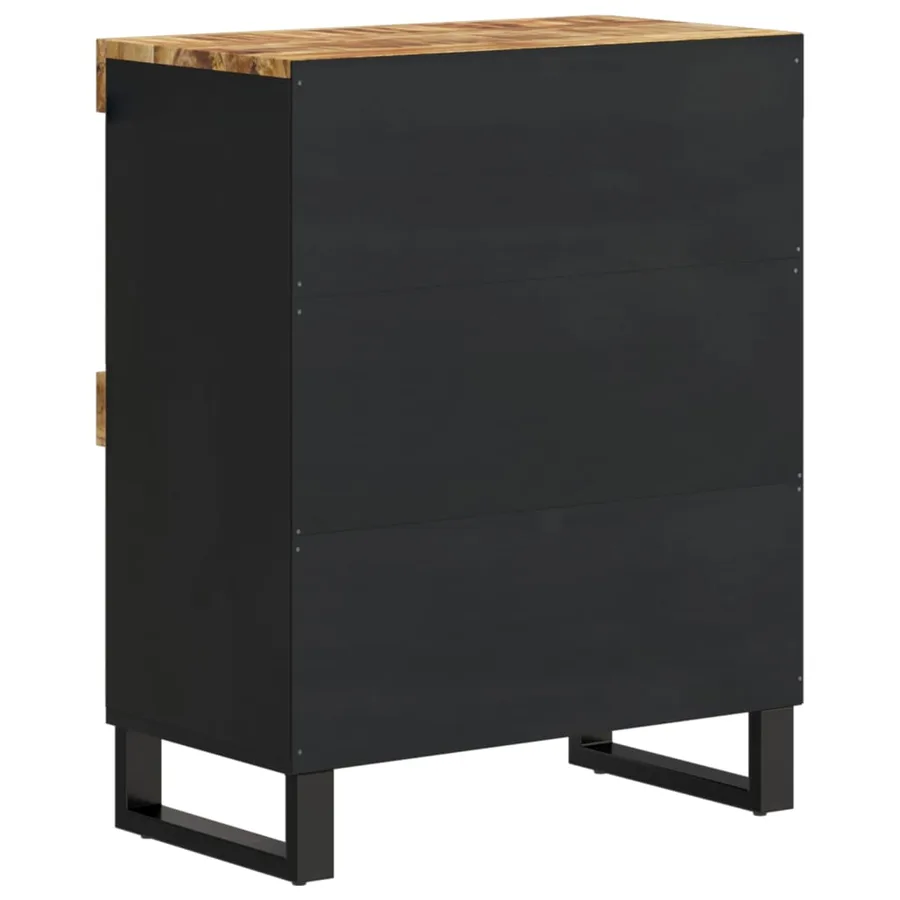 Armoire latérale 60x33x75 cm bois massif de manguier - 5