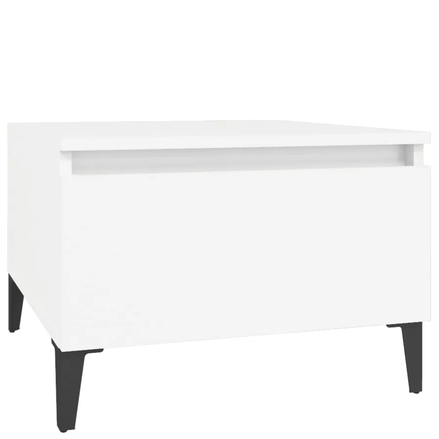 Tables d'appoint 2 pcs Blanc 50x46x35 cm Bois d'ingénierie - 6