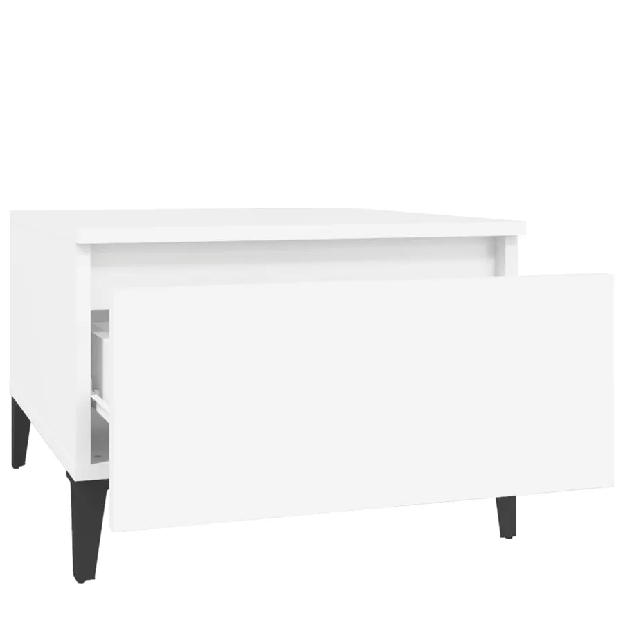 Tables d'appoint 2 pcs Blanc 50x46x35 cm Bois d'ingénierie - 8