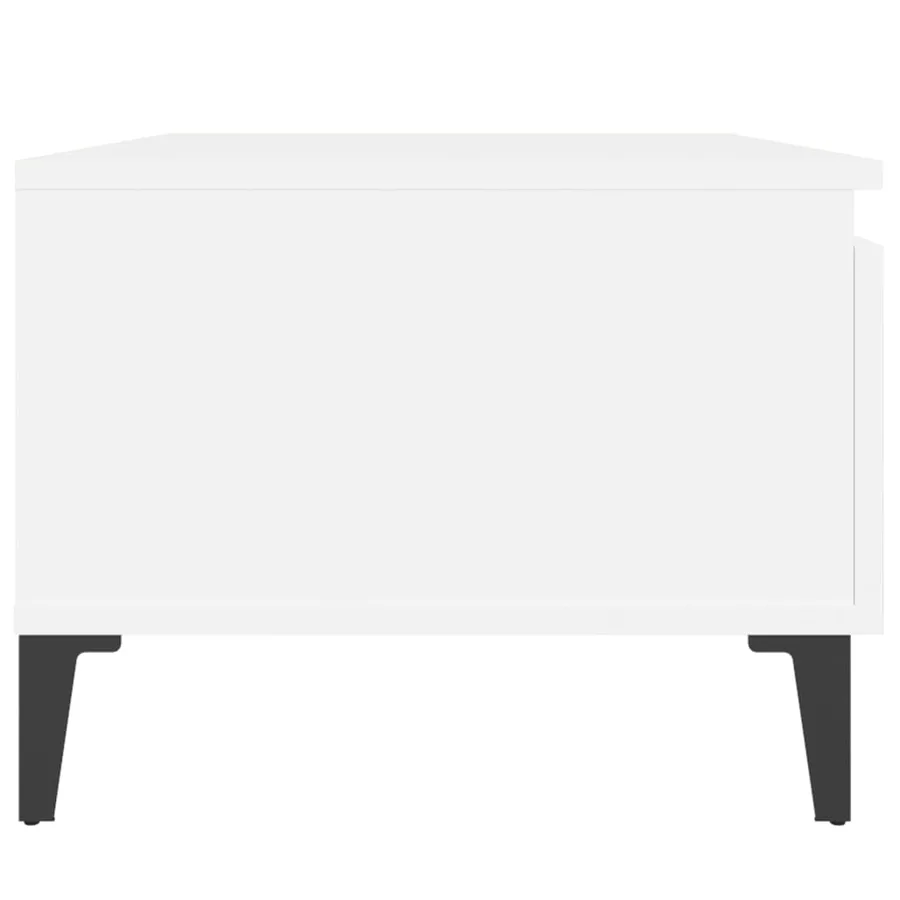 Tables d'appoint 2 pcs Blanc 50x46x35 cm Bois d'ingénierie - 9