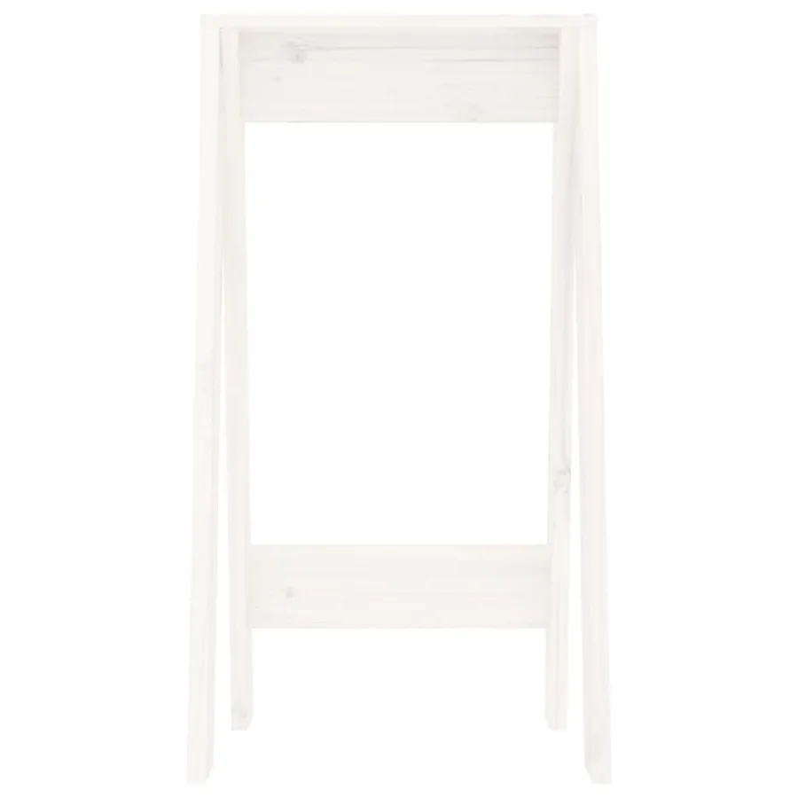 Tabourets lot de 2 blanc 40x40x75 cm bois massif de pin - 5