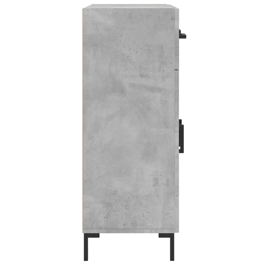 Buffet gris béton 69,5x34x90 cm bois d'ingénierie - 7