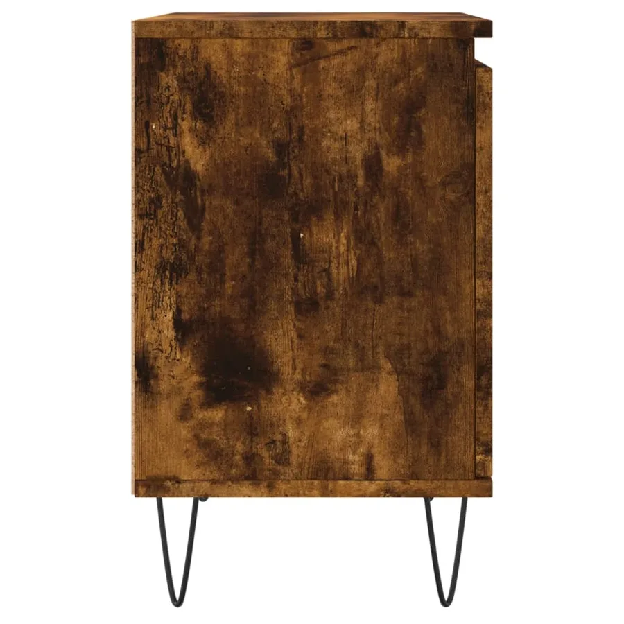 Tables de chevet 2 pcs chêne fumé 40x30x50 cm bois d'ingénierie - 7