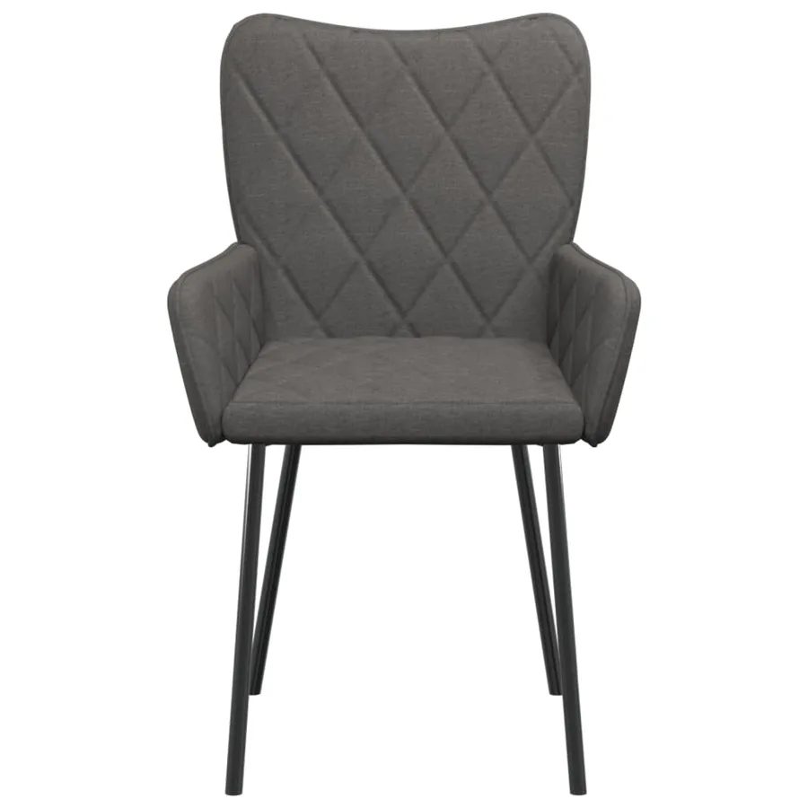 Chaises à manger lot de 2 gris foncé tissu - 4