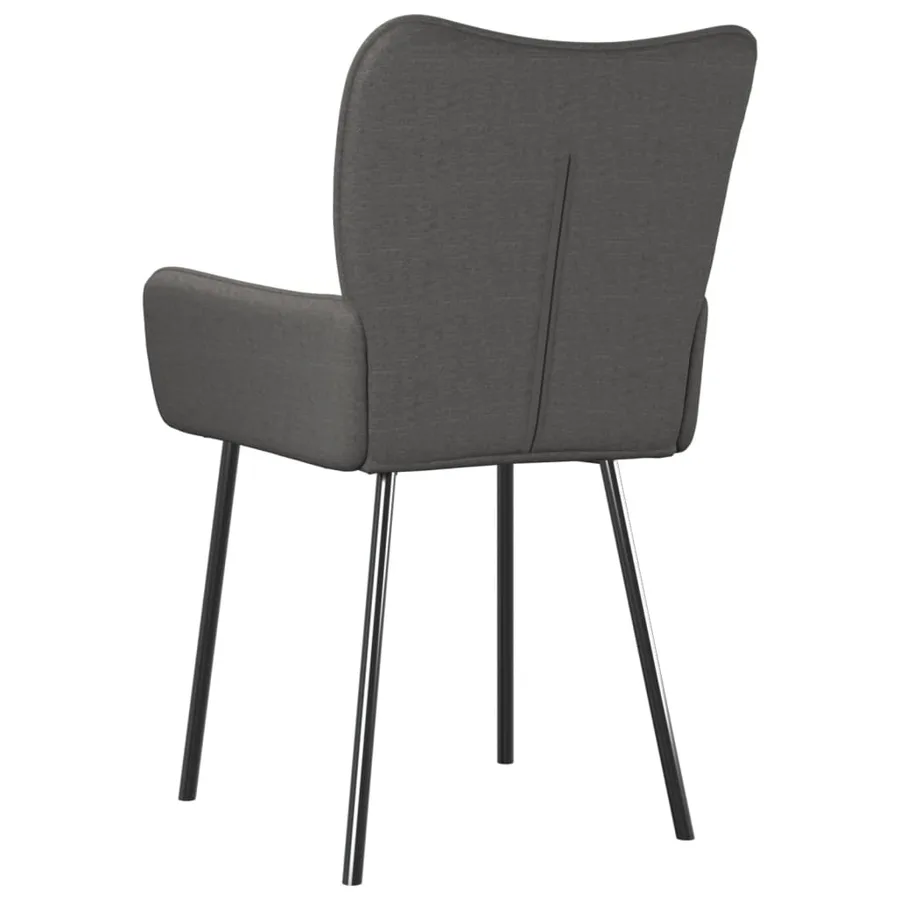 Chaises à manger lot de 2 gris foncé tissu - 6