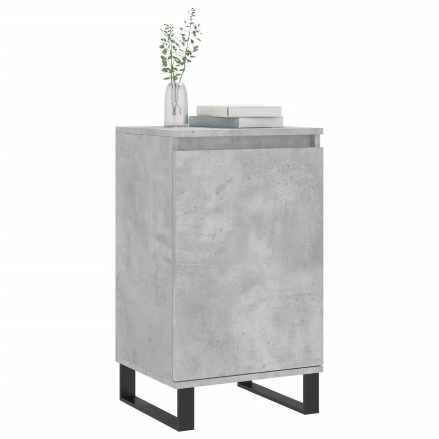 Buffet gris béton 40x35x70 cm bois d'ingénierie - 3