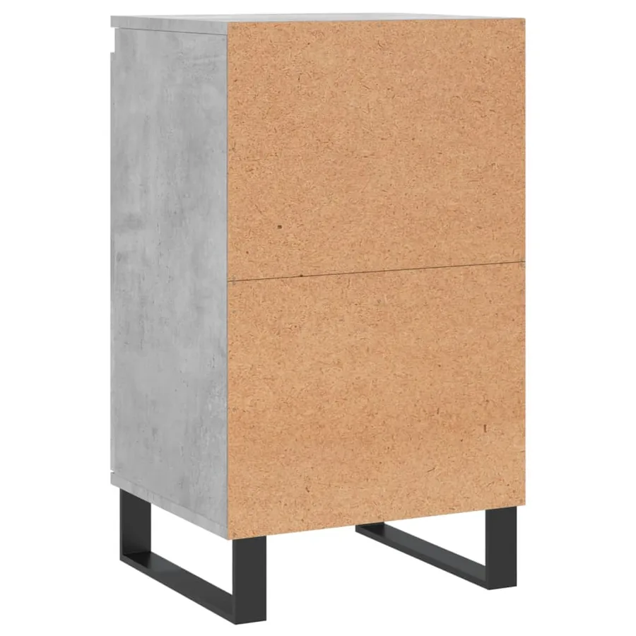 Buffet gris béton 40x35x70 cm bois d'ingénierie - 8