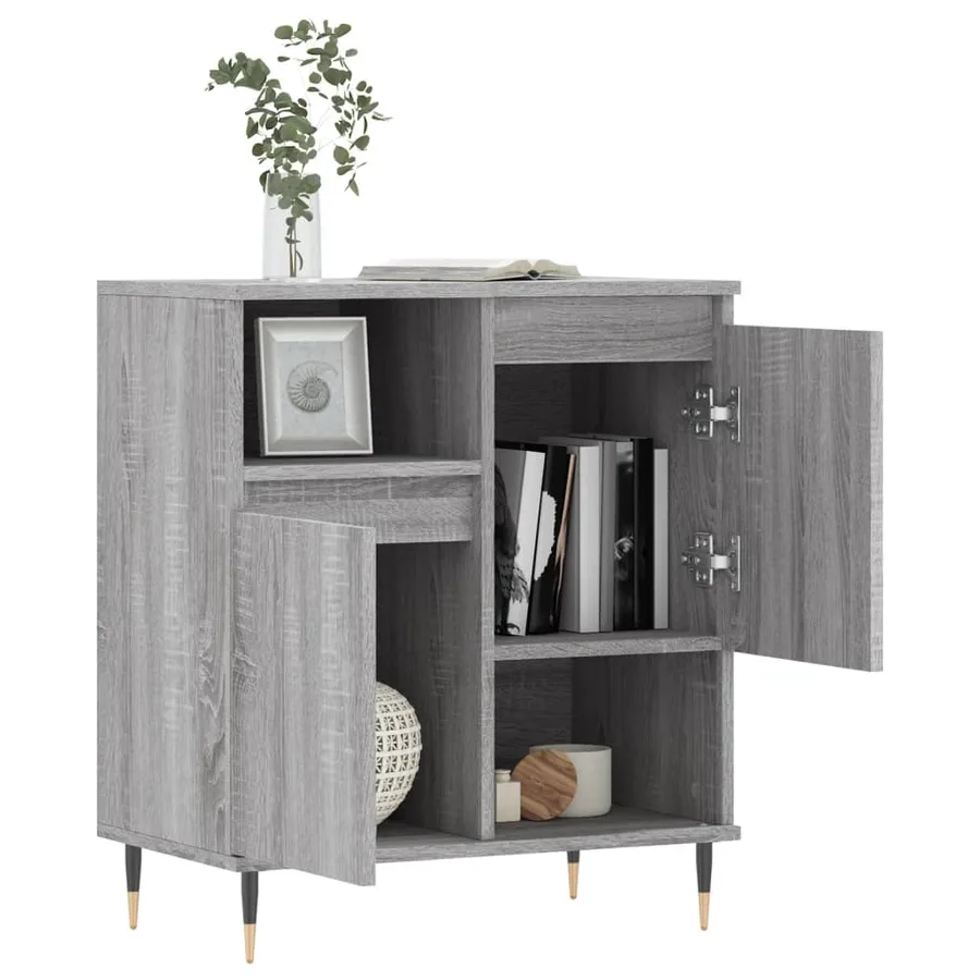 Buffet Sonoma gris 60x35x70 cm Bois d'ingénierie - 4